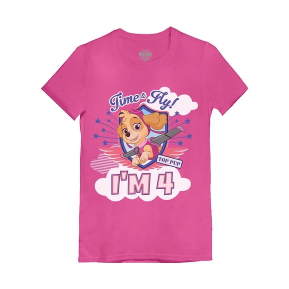 Nickelodeon Paw Patrol Skye Birthday Girl 4th Birthday Gift Toddler Girls Shirt I'm 4 4T