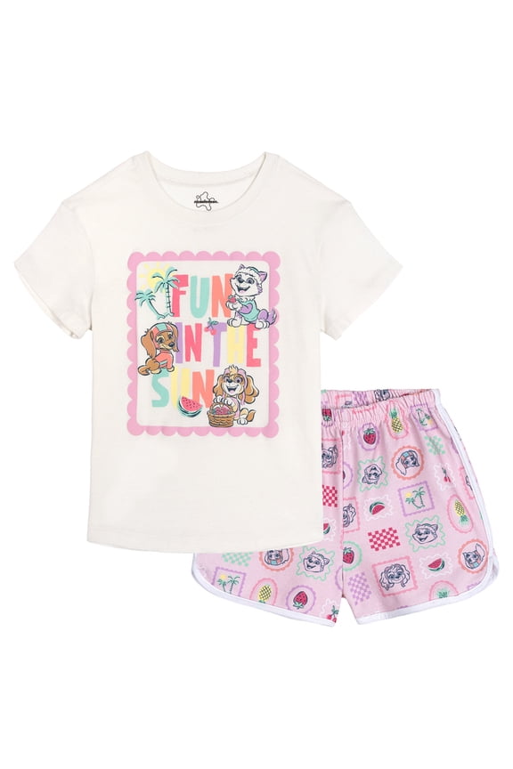 Little Girls' 2-Piece T-Shirt and Shorts Set Skye Everest Pink