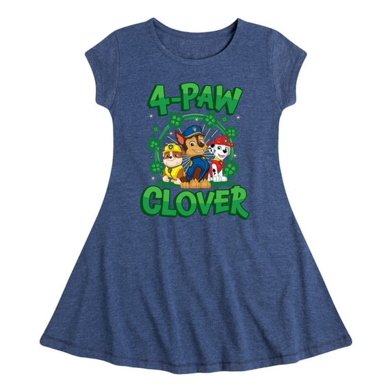 Nickelodeon - Paw Patrol - St. Patrick's Day - 4 PAW Clover - Toddler And Youth Girls Fit And Flare Dress