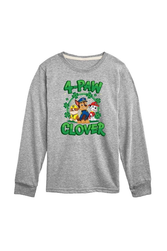 - Paw Patrol - St. Patrick's Day - 4 Paw Clover - Toddler And Youth Long Sleeve Graphic T-Shirt