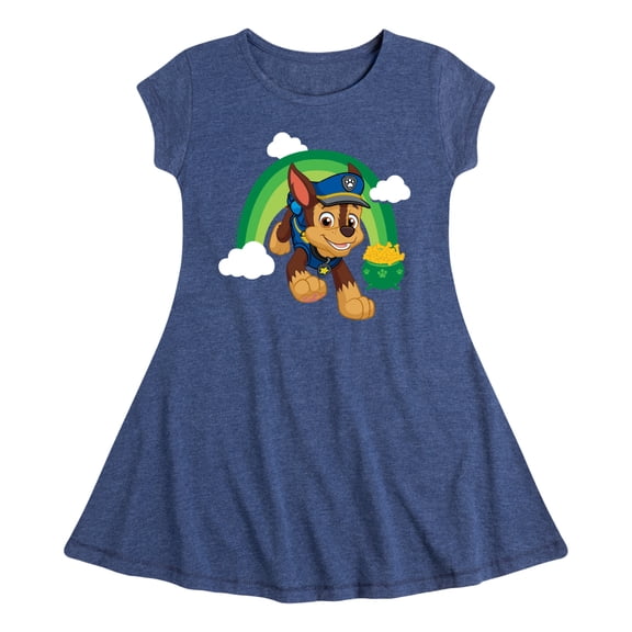 Nickelodeon - Paw Patrol - St. Patrick's Day - Chase the Rainbow - Toddler And Youth Girls Fit And Flare Dress