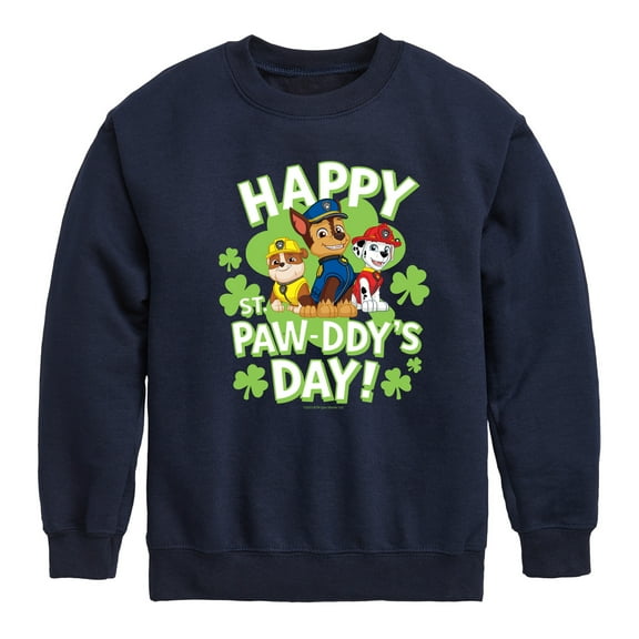 Nickelodeon - Paw Patrol - St. Patrick's Day - Happy St. Paw-ddy's Day - Toddler And Youth Crewneck Fleece Sweatshirt