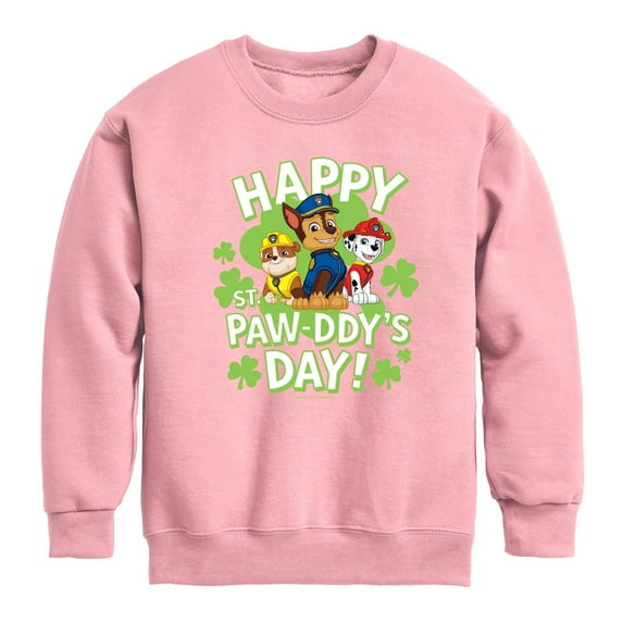 Nickelodeon - Paw Patrol - St. Patrick's Day - Happy St. Paw-ddy's Day - Toddler And Youth Crewneck Fleece Sweatshirt