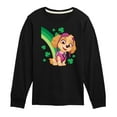 thumbnail image 1 of Nickelodeon - Paw Patrol - St. Patrick's Day - Skye with Clovers and A Rainbow - Toddler And Youth Long Sleeve Graphic T-Shirt, 1 of 4