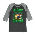 thumbnail image 1 of Nickelodeon - Paw Patrol - St. Patrick's Day - Skye with Clovers and A Rainbow - Toddler And Youth Raglan Graphic T-Shirt, 1 of 1