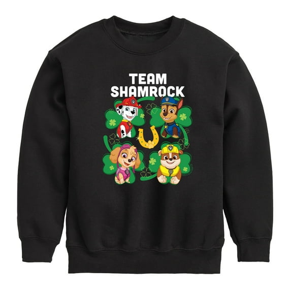 Nickelodeon - Paw Patrol - St. Patrick's Day - Team Shamrock - Toddler And Youth Crewneck Fleece Sweatshirt