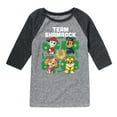thumbnail image 1 of Nickelodeon - Paw Patrol - St. Patrick's Day - Team Shamrock - Toddler And Youth Raglan Graphic T-Shirt, 1 of 3