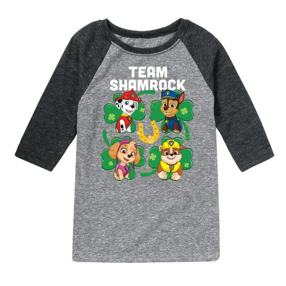 Nickelodeon - Paw Patrol - St. Patrick's Day - Team Shamrock - Toddler And Youth Raglan Graphic T-Shirt
