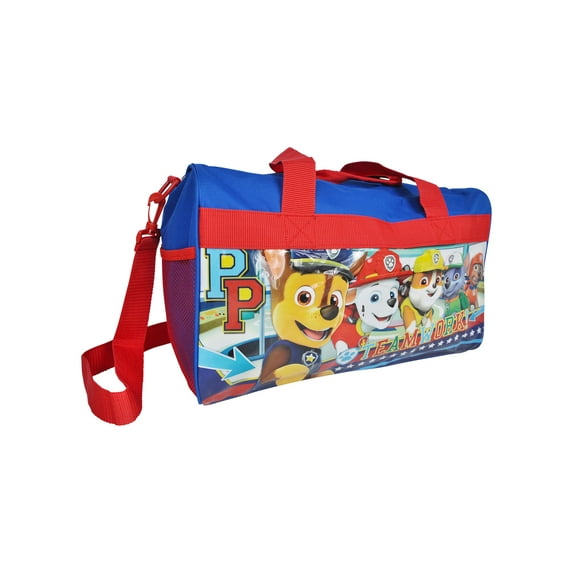 Nickelodeon Paw Patrol Teamwork Marshall Chase Kids Boys Duffel Bag 17"
