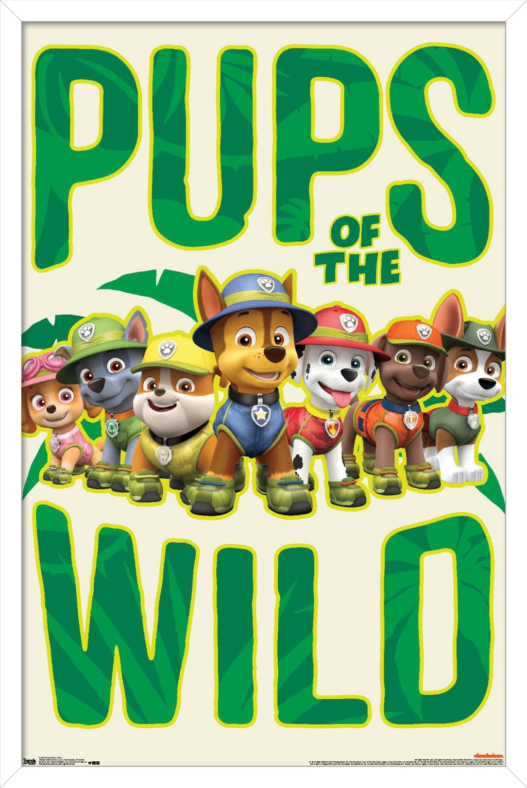 Nickelodeon Paw Patrol - Wild Wall Poster, 14.725" x 22.375", Framed