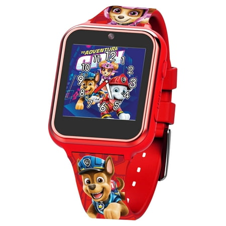 Nickelodeon Paw Patrol iTime Unisex Touchscreen Smart Watch with Silicone Strap and Red Case 42MM