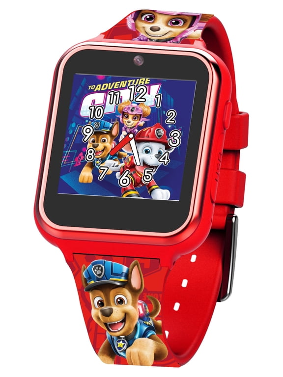 Paw Patrol iTime Unisex Touchscreen Smart Watch with Silicone Strap and Red Case 42MM