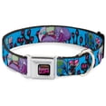 thumbnail image 1 of Nickelodeon Pet Collar, Dog Collar Metal Seatbelt Buckle, Invacer Zim GIR and Piggy Rule the World Poses Blue, 11 to 16.5 Inches 1.0 Inch Wide, 1 of 8