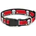thumbnail image 1 of Nickelodeon Pet Collar, Dog Collar Plastic Buckle, Casey Jones Baseball Hockey Stick Close Up Black White Red, 9.5 to 13 Inches 1.0 Inch Wide, 1 of 6
