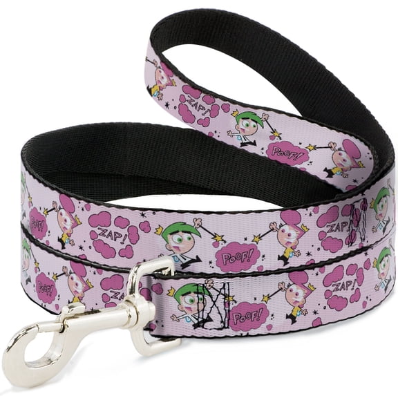 Nickelodeon Pet Leash, Dog Leash, The Fairly Oddparents Cosmo and Wanda Wish Poses Pink, 4 Feet Long 1.0 Inch Wide