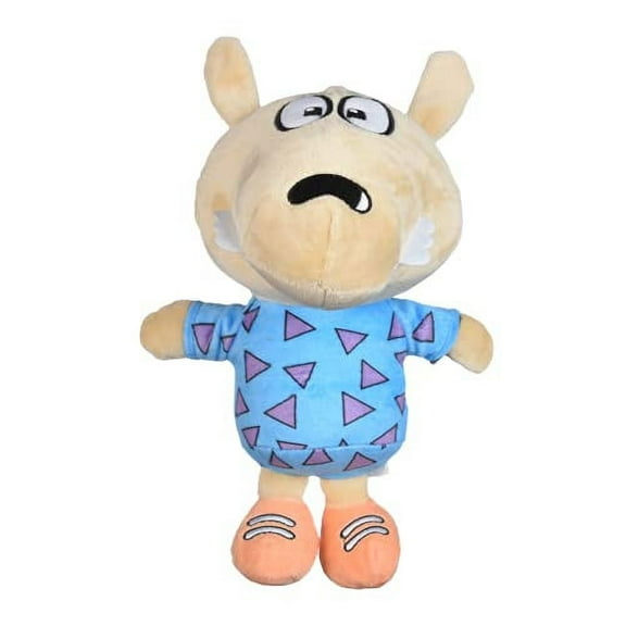 Nickelodeon for Pets Rocko's Modern Life Rocko Figure Plush Dog Toy - 9 Inch Grey, Blue and Purple Squeaky Dog Toy for All Dogs - Nickelodeon Medium Toys for Dogs, Squeak Dog Toy