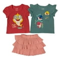 thumbnail image 1 of Nickelodeon Pinkfong Girl's Baby Shark 3 Piece Skirt Set (2T), 1 of 2