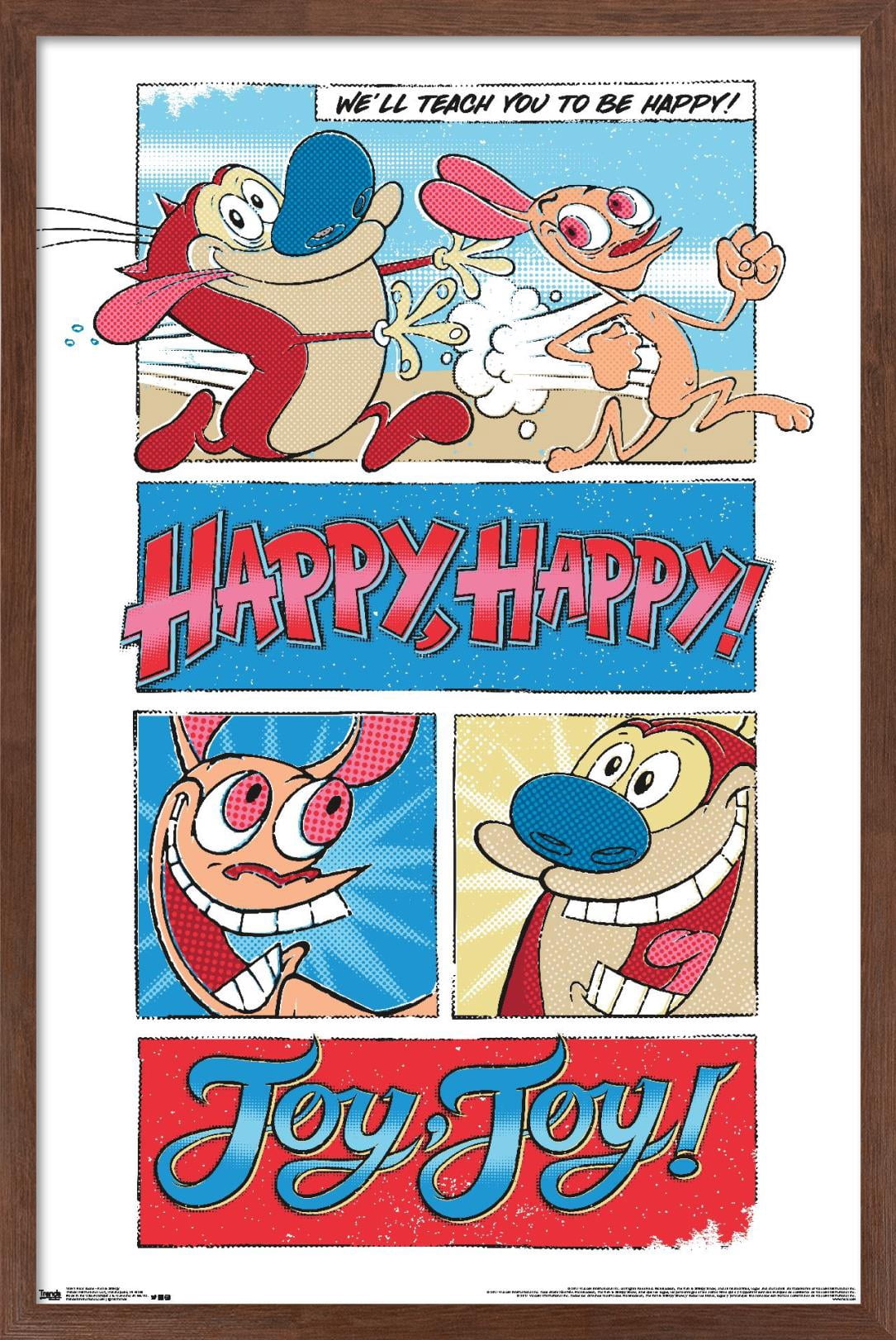 Nickelodeon Ren And Stimpy Wall Poster, 14.725" x 22.375", Framed