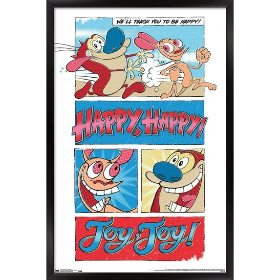 Nickelodeon Ren And Stimpy Wall Poster, 14.725" x 22.375", Framed