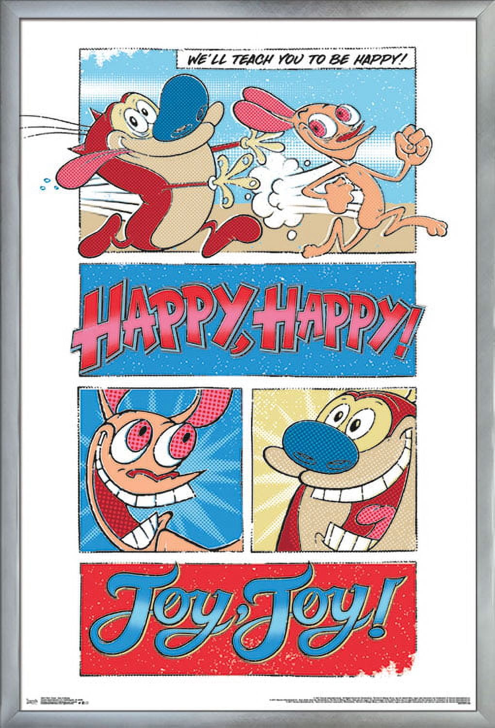 Nickelodeon Ren And Stimpy Wall Poster, 22.375" x 34", Framed