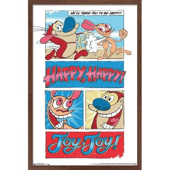 Nickelodeon Ren And Stimpy Wall Poster, 22.375" x 34" Framed