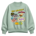 thumbnail image 1 of Nickelodeon - Retro Nick Logos Oversized Fleece Crew Sweatshirt, 1 of 3