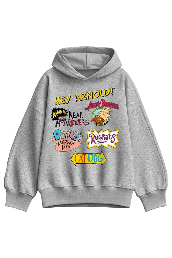 - Retro Nick Logos - Ladies Oversized Fleece Hoodie Sweatshirt