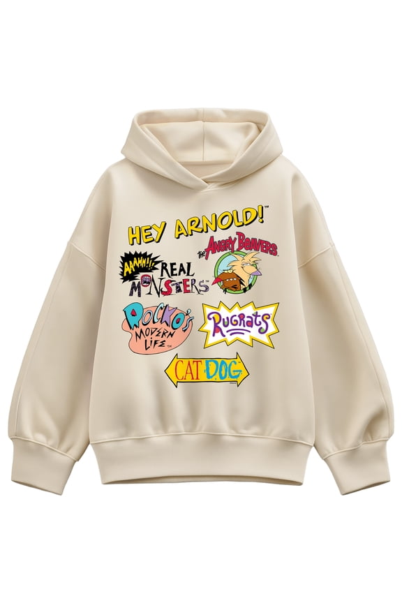 - Retro Nick Logos - Ladies Oversized Fleece Hoodie Sweatshirt