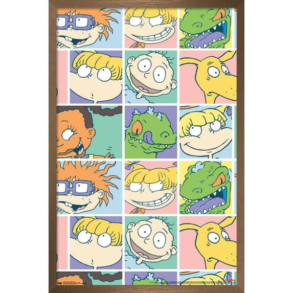 Nickelodeon Rugrats Grid Wall Poster, 14.725" x 22.375", Framed