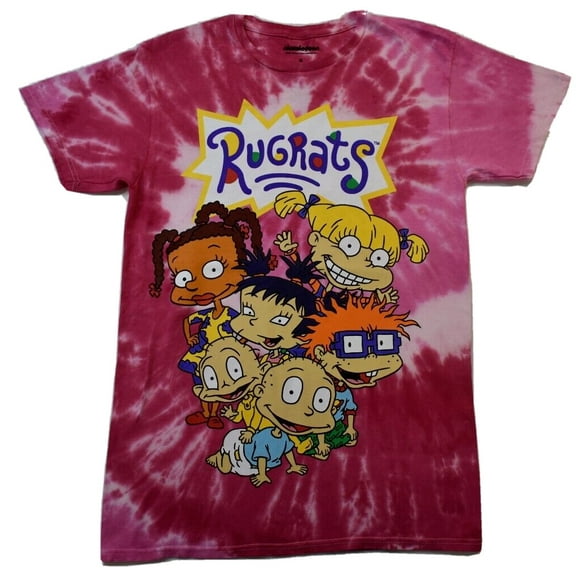 Nickelodeon Rugrats Pink Tye-Dye Men's T-Shirt (Medium)