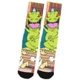 thumbnail image 1 of Nickelodeon Rugrats Reptar Dinosaur Character Sublimated Crew Socks 1 Pair, 1 of 6