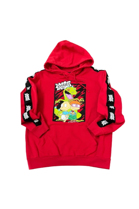 Rugrats Reptar Red Hoodie Tommy Chuckie Logo Men's (Small)