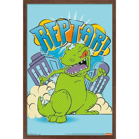 Nickelodeon Rugrats - Reptar Wall Poster, 14.725" x 22.375", Framed