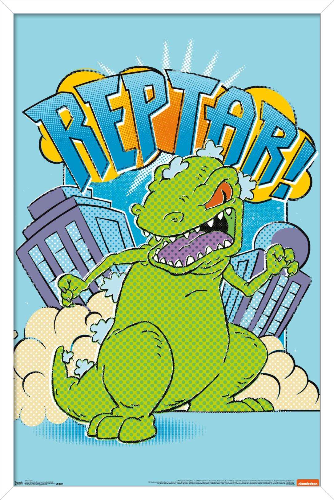 Nickelodeon Rugrats - Reptar Wall Poster, 14.725" x 22.375", Framed