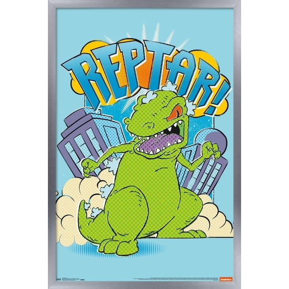 Nickelodeon Rugrats - Reptar Wall Poster, 14.725" x 22.375", Framed