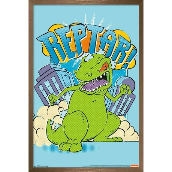 Nickelodeon Rugrats - Reptar Wall Poster, 14.725" x 22.375", Framed