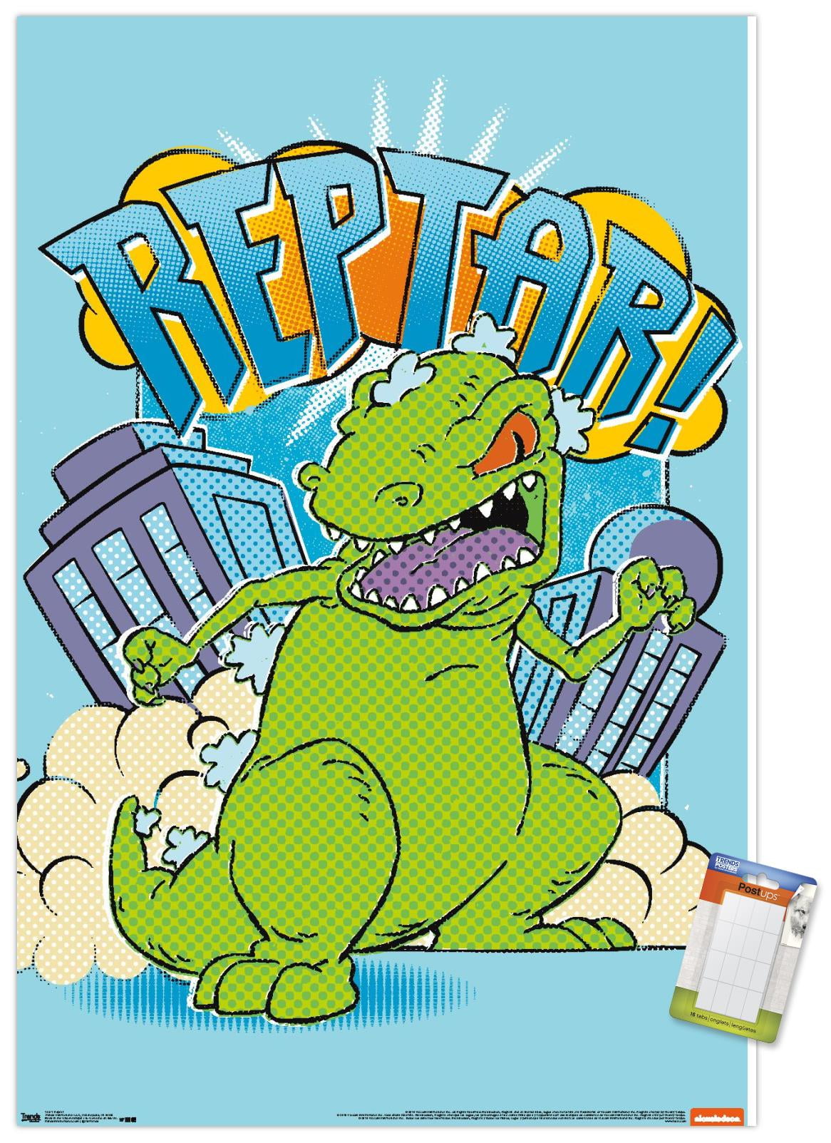 Nickelodeon Rugrats Reptar Wall Poster with Push Pins 22.375