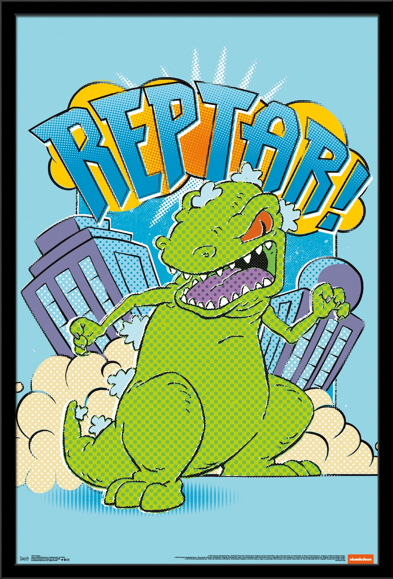 Nickelodeon Rugrats - Reptar Wall Poster, 22.375" x 34", Framed