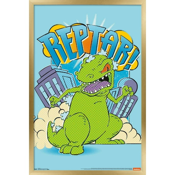 Nickelodeon Rugrats - Reptar Wall Poster, 22.375" x 34", Framed