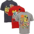 thumbnail image 1 of Nickelodeon Rugrats Rocko Little Boys 3 Pack T-Shirts Toddler to Big Kid, 1 of 5