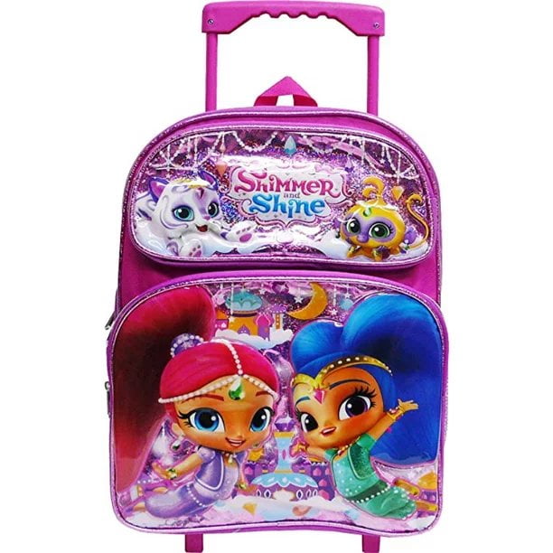 Nickelodeon Shimmer and Shine 16 Large Rolling Backpack