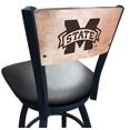 thumbnail image 1 of L038 Mississippi State 25" Swivel Counter Stool with Black Wrinkle Finish and a Laser Engraved Back, 1 of 2
