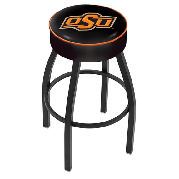 L8B1 Oklahoma State 30" Swivel Bar Stool with Black Wrinkle Finish