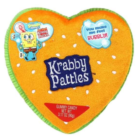 Nickelodeon SpongeBob Krabby Patty Gummy Heart Box 3.17oz
