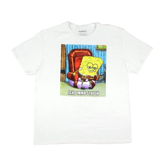 Nickelodeon SpongeBob Square Pants "Imma Stay In" Men's Graphic Tee