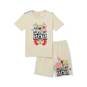 Nickelodeon SpongeBob SquarePants Boys’ Graphic Tee and Shorts Set, Sizes 4-18