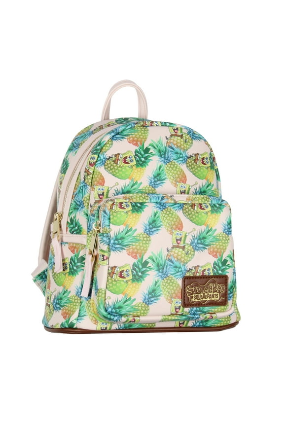 Nickelodeon SpongeBob SquarePants Cartoon Pineapple Tossed Print Mini Backpack 10"