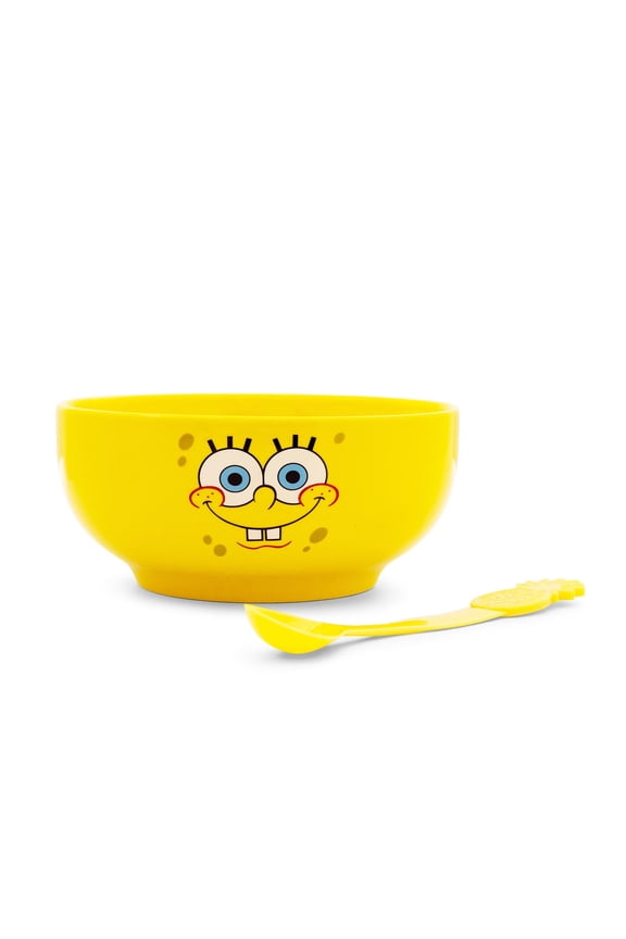 Nickelodeon SpongeBob SquarePants Ceramic Bowl With Color-Changing Spoon