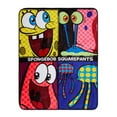 thumbnail image 1 of Nickelodeon SpongeBob SquarePants Character Grid Fleece Throw Blanket | 45 x 60 Inches, 1 of 8