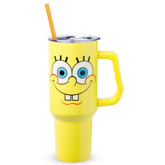 Silver Buffalo Spongebob Squarepants, Stainless Steel Tumbler, 40oz